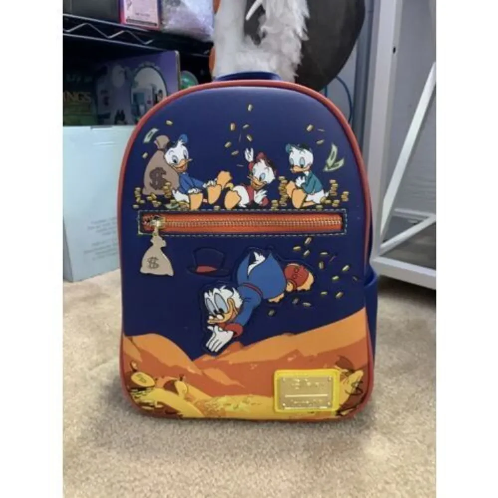 Loungefly Disney DuckTales Gold Coins Scrooge McDuck Mini Backpack NWT